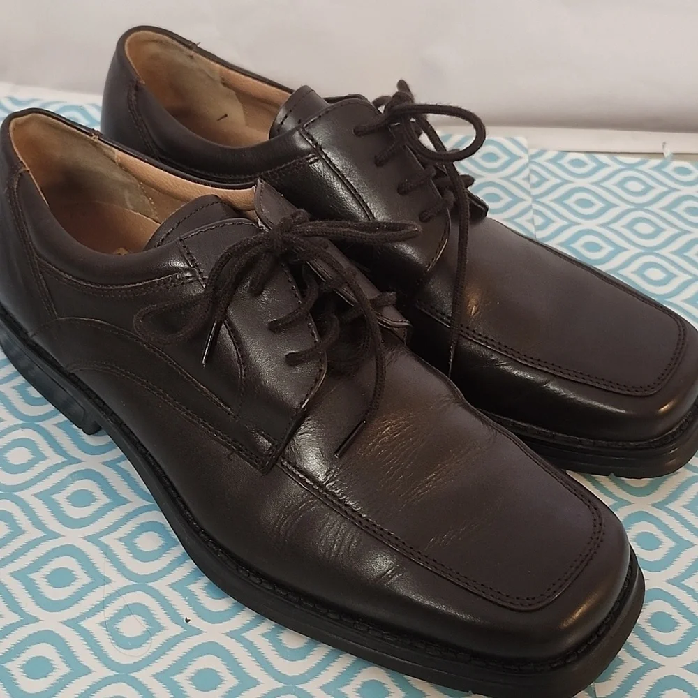 Nunn Bush NXXT Dark Brown Leather Lace-up Dress Shoes Men’s 9